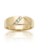 Axis Tri-Diamond Wedding Band