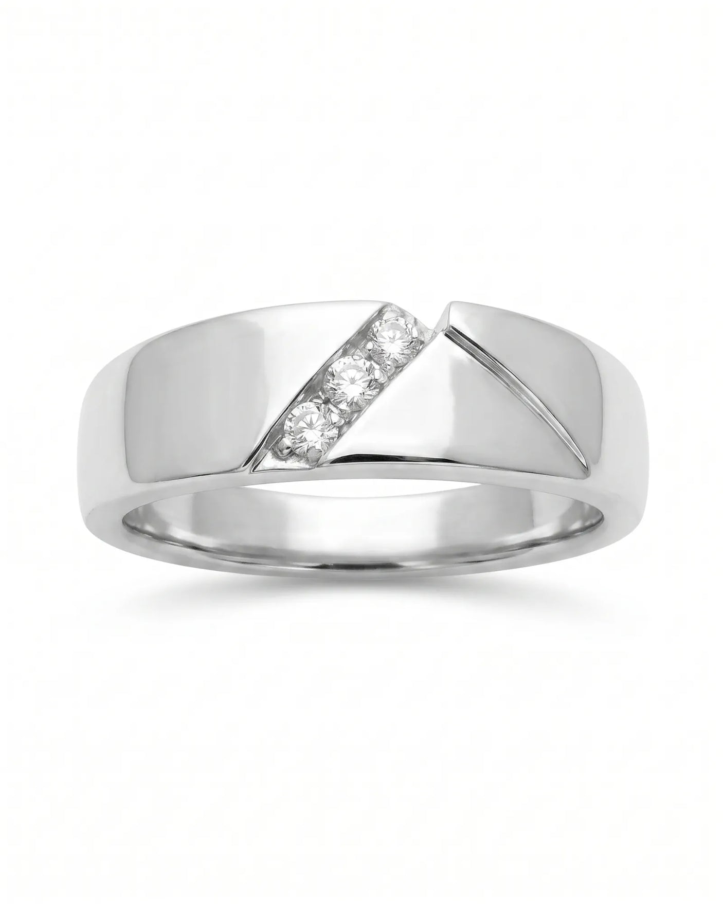 Axis Tri-Diamond Wedding Band