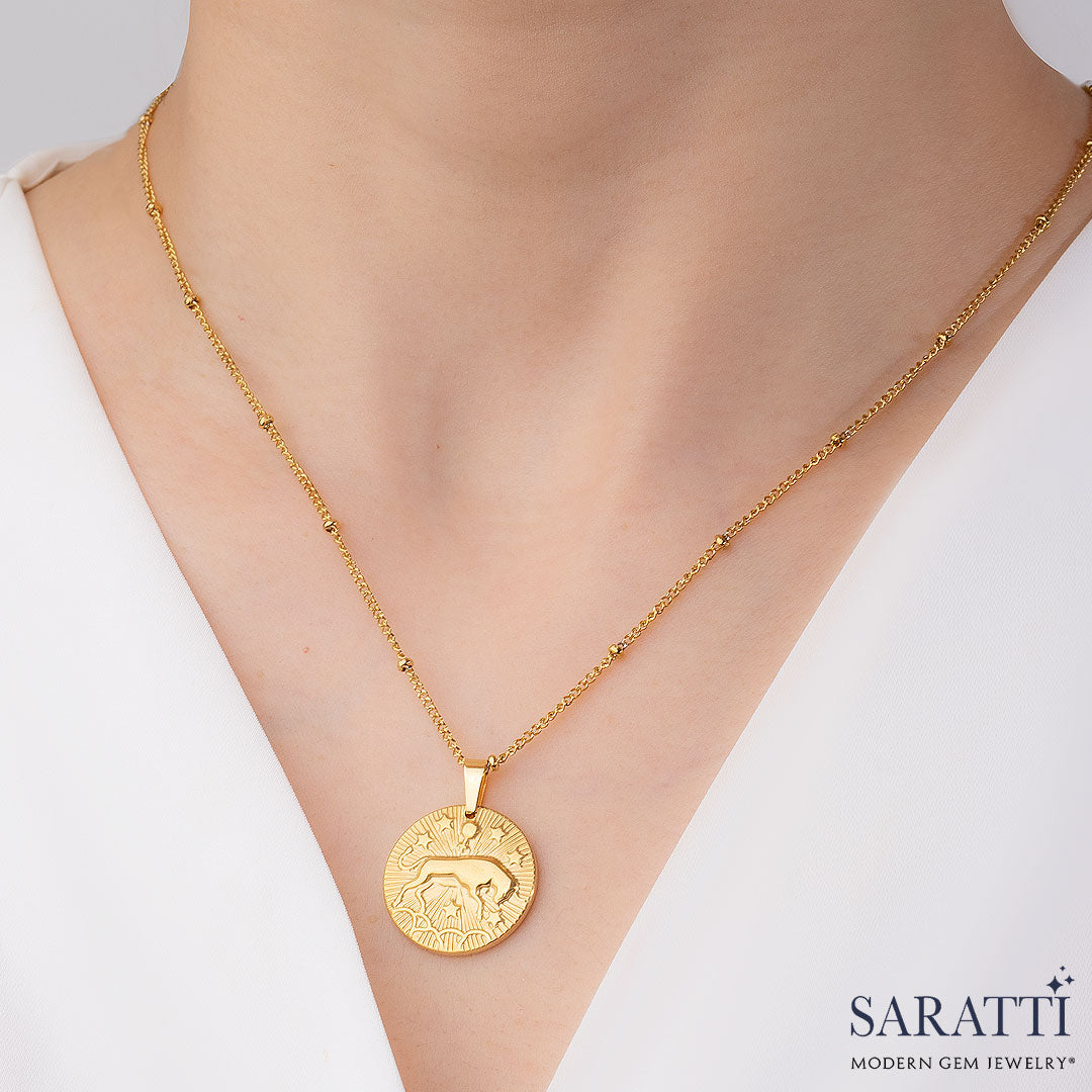 Gold Necklace in 18K Gold Saratti Zodiac Collection