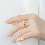 Tension Diamond Engagement Ring in Yellow Gold | Saratti Jewelry