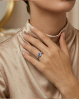 Teosoro Copto ring with blue oval center stone | SARATTI