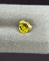 Thailand Ceylon Yellow Sapphire 0.84ct Heart Cut face-up view | SARATTI