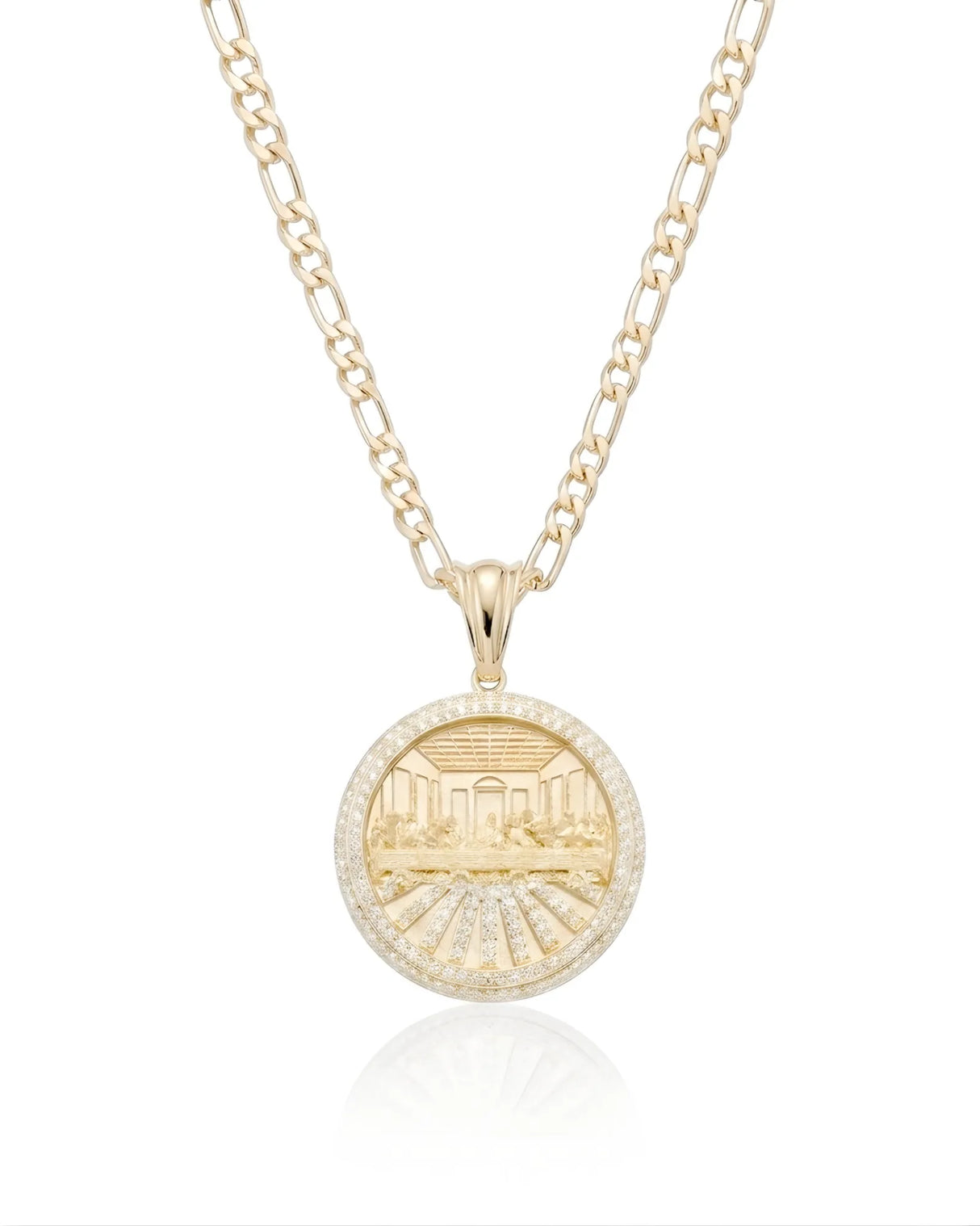 The Last Supper Diamond Pendant with Solid Gold Chain in 18K Gold | SARATTI