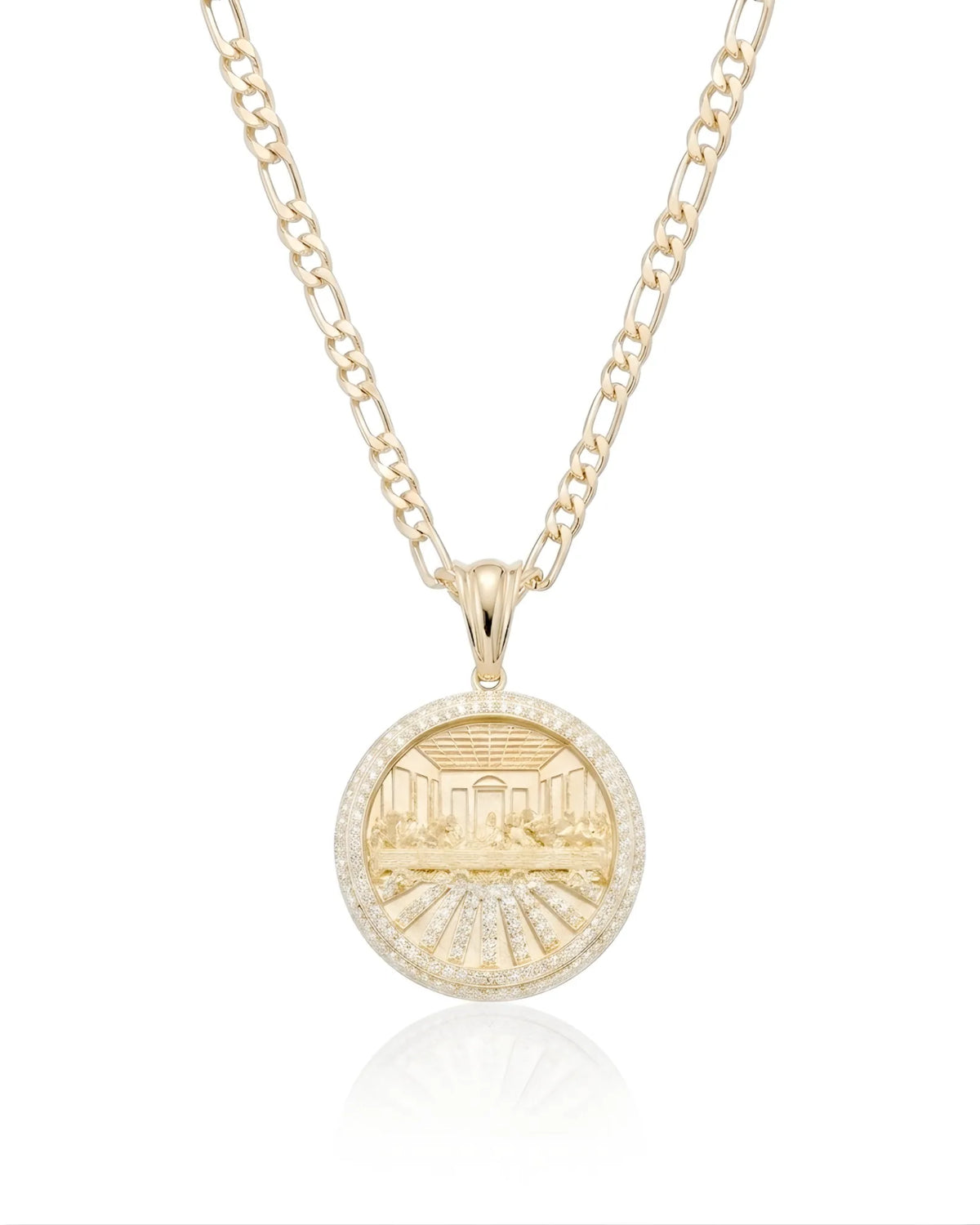 The Last Supper Diamond Pendant with Solid Gold Chain in 18K Gold | SARATTI