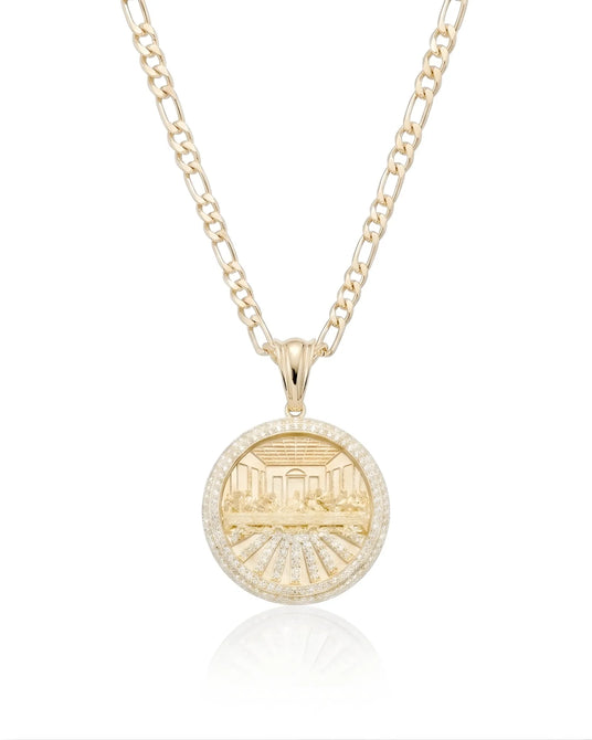 The Last Supper Diamond Pendant with Solid Gold Chain in 18K Gold | SARATTI