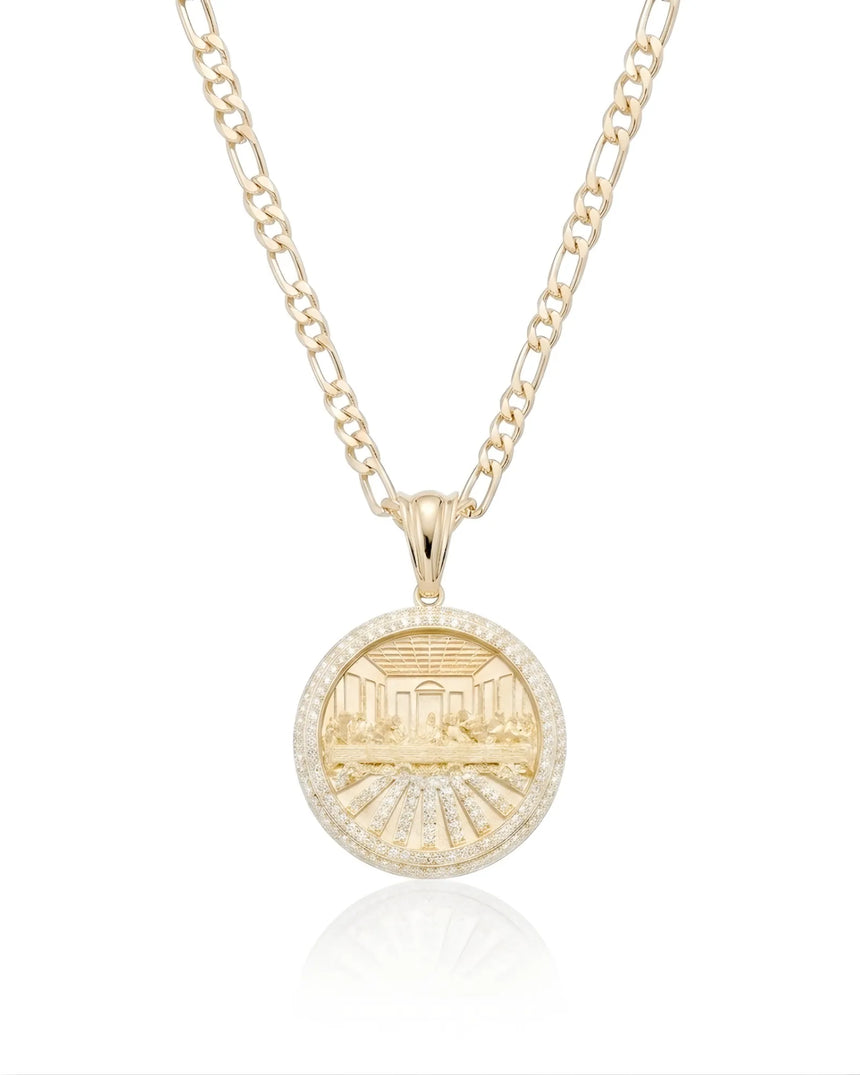 The Last Supper Diamond Pendant with Solid Gold Chain in 18K Gold | SARATTI