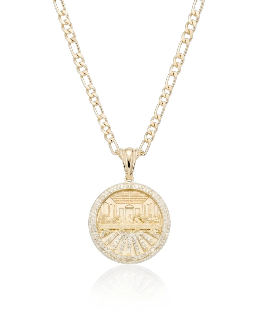 The Last Supper Diamond Pendant with Solid Gold Chain in 18K Gold | SARATTI