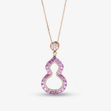 The Pink Sapphire & Diamonds Gourd Necklace