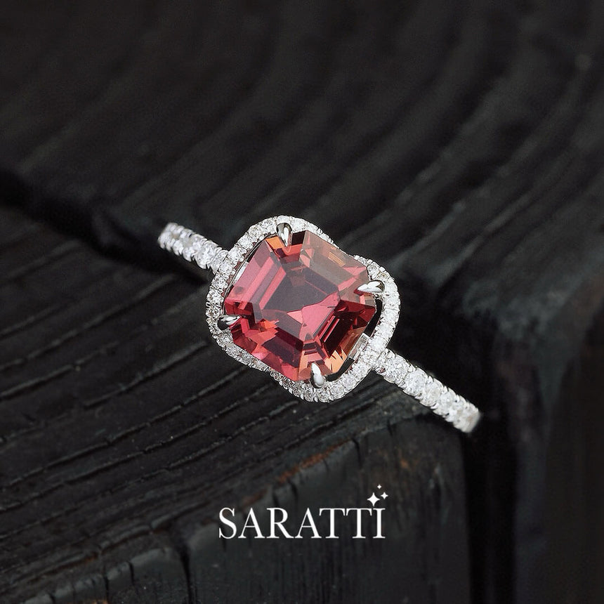 Regina Rouge Red Tourmaline and Diamond Ring