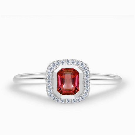 White Gold Reine Consort Vintage Red Tourmaline Ring | Saratti Fine Jewelry  