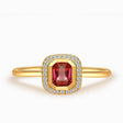 Yellow Gold Reine Consort Vintage Red Tourmaline Ring | Saratti Fine Jewelry  
