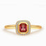 Yellow Gold Reine Consort Vintage Red Tourmaline Ring | Saratti Fine Jewelry  