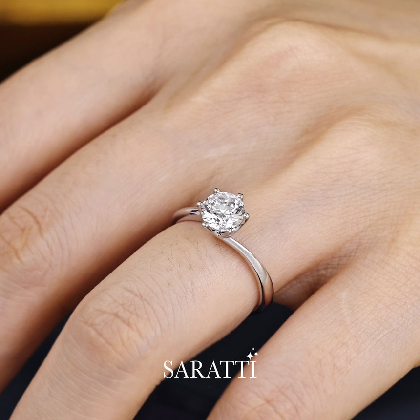 Unique Promise Ring For Women with Diamond Center stone | Saratti 