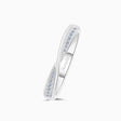 Twisted Shank White Gold Diamond Eternity Wedding Band | Saratti 