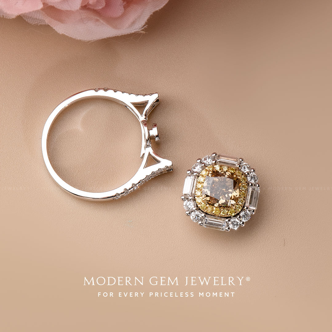 Elegant Split Shank Ring | Modern Gem Jewelry