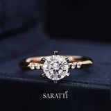 Six Prongs Solitiare Diamond Engagement Ring | Saratti 