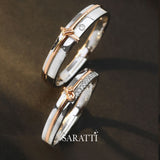 Unique Bow Tie Diamond Wedding Bands | Wedding Diamond Set For Him & Her | Saratti