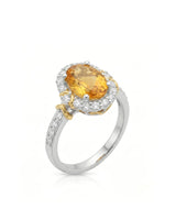 Two Tone Yellow Sapphire Ring
