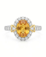 Two Tone Yellow Sapphire Ring -- SARATTI
