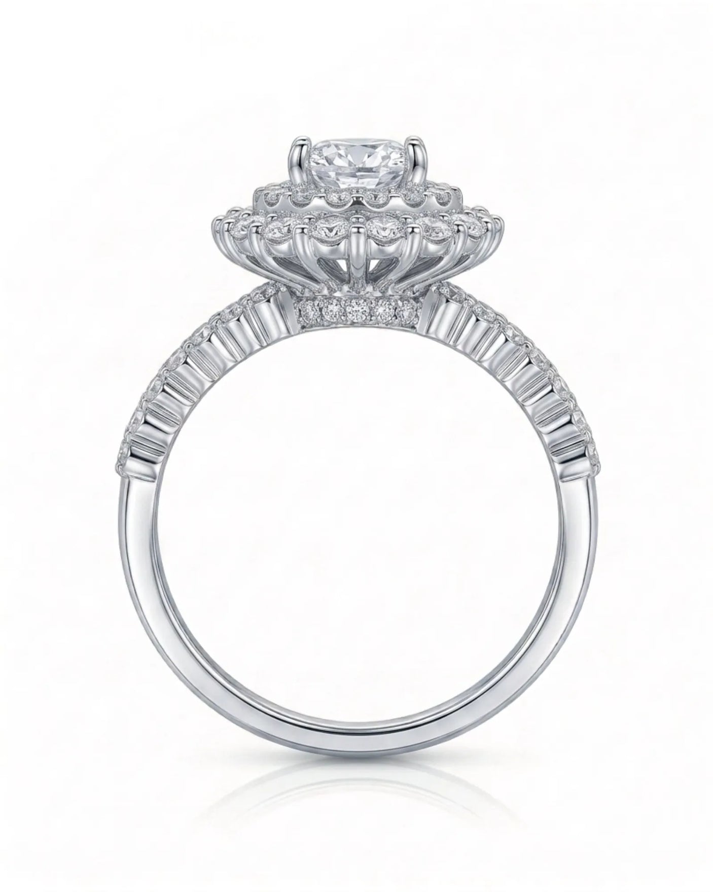 Bettina – Whispered Vows Natural Round Diamond Triple Halo Ring