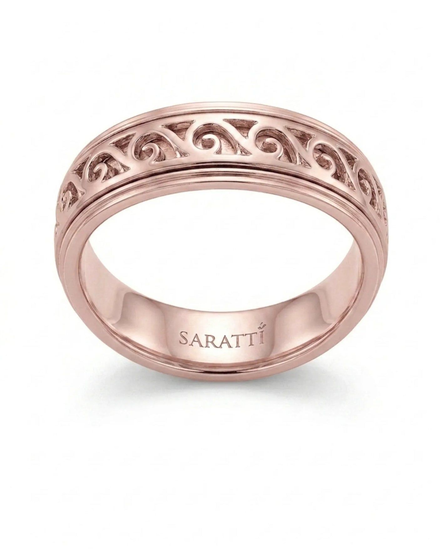 Aurelian Scroll Wedding Band