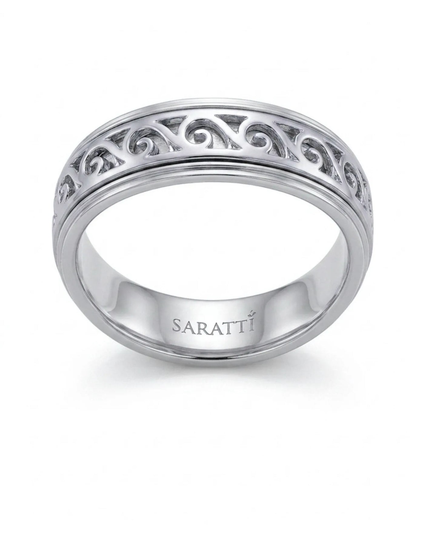 Aurelian Scroll Wedding Band