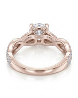 Donna – Natural Round Diamond Twisted-Shank Bridal Set
