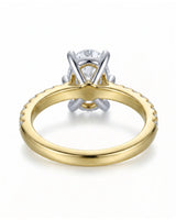 Jade – Natural Oval Diamond Six-Prong Pavé Engagement Ring