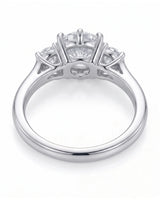 Paulina – Natural Round Diamond Three-Stone Engagement Ring