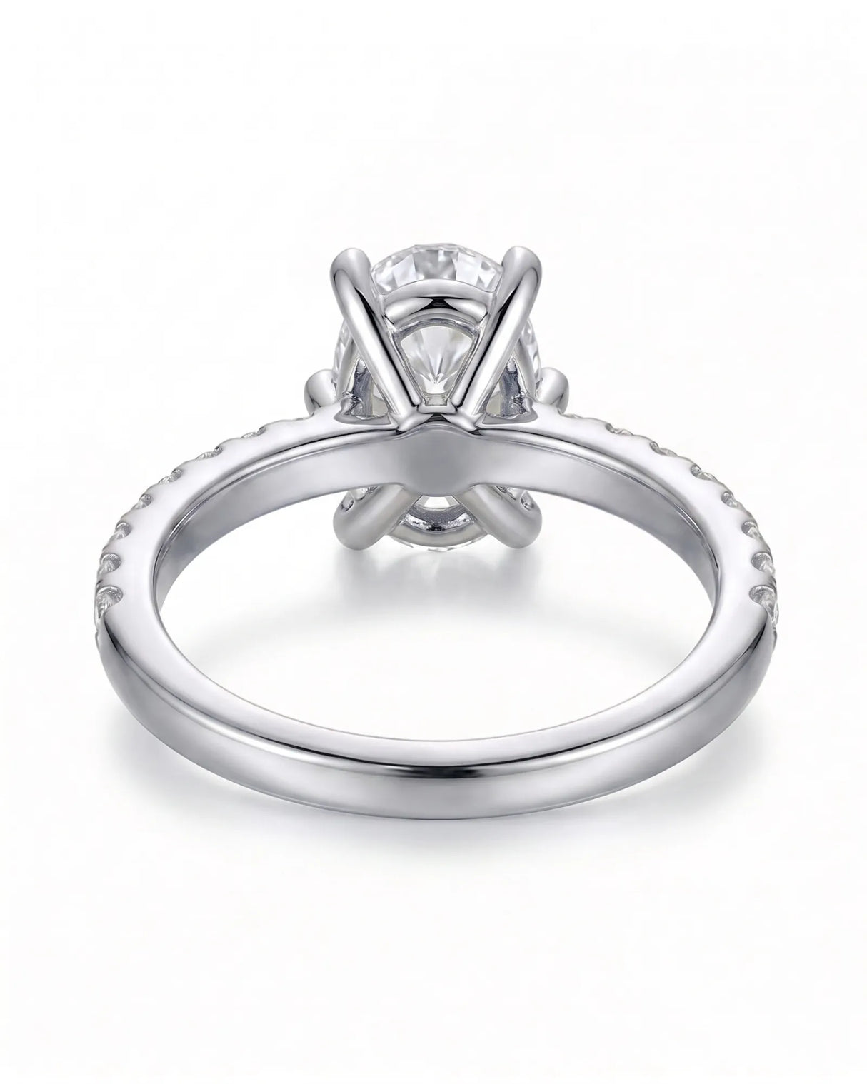 Jade – Natural Oval Diamond Six-Prong Pavé Engagement Ring