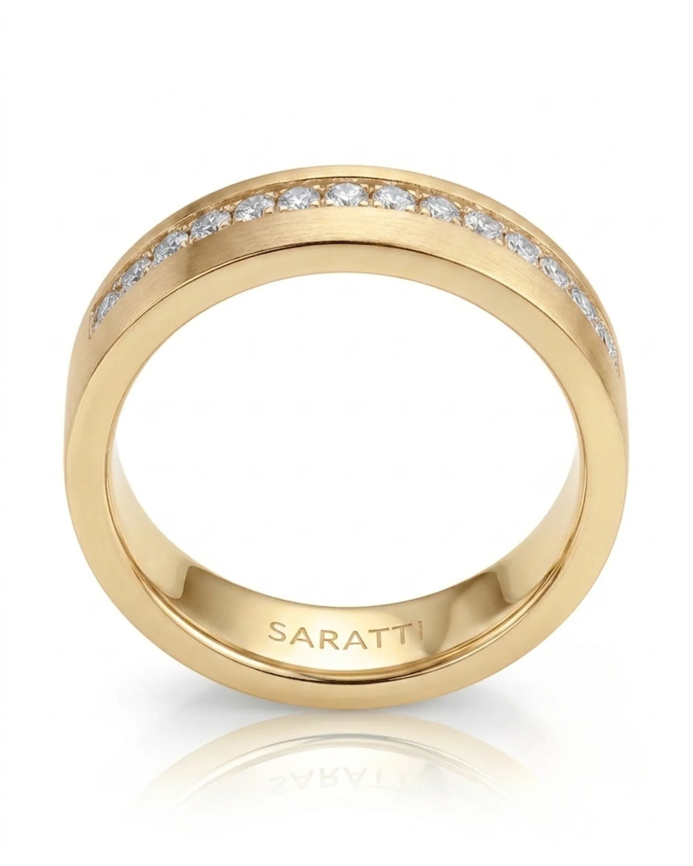 Axis Diamond Line Wedding Band