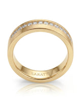 Axis Diamond Line Wedding Band