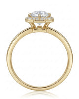 Elise – Natural Round Diamond Square Halo Engagement Ring