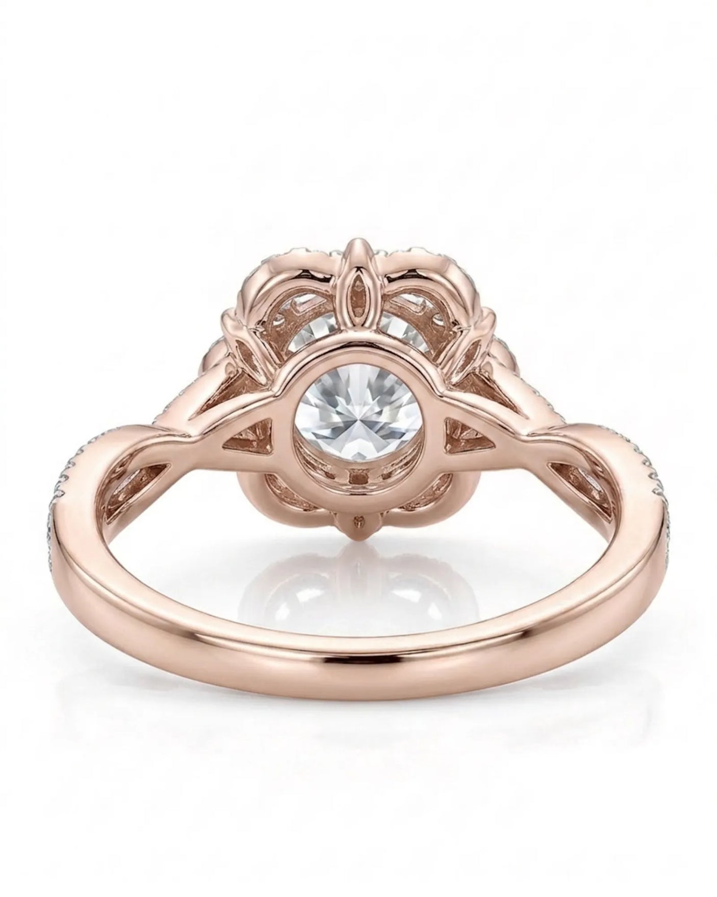 Madea – Radiant Embrace Natural Round Diamond Double Halo Ring