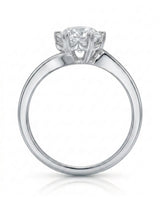Camille – Natural Round Diamond Snowflake Twisted-Shank Engagement Ring