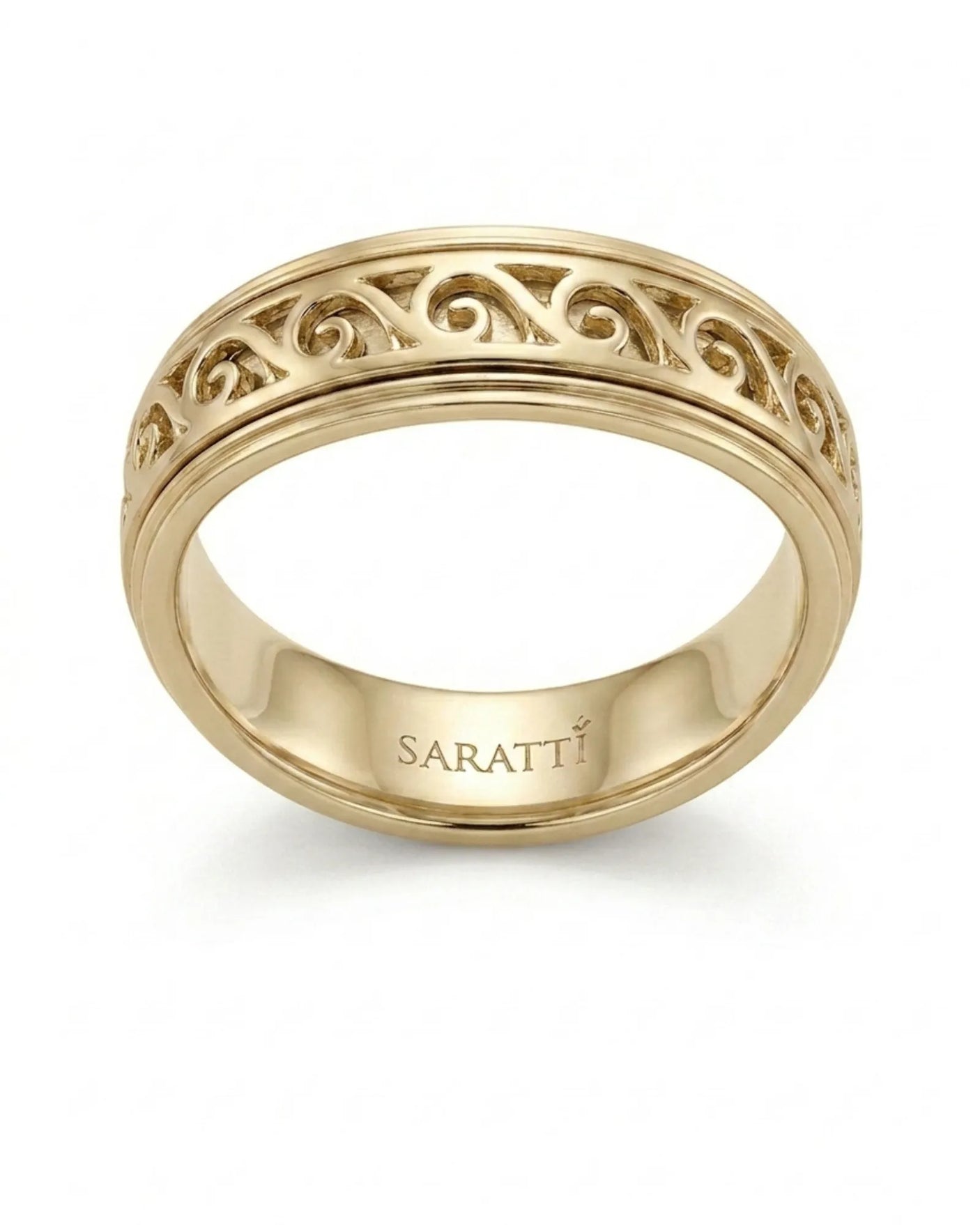 Aurelian Scroll Wedding Band