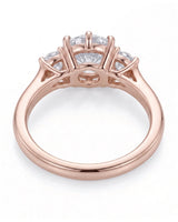 Paulina – Natural Round Diamond Three-Stone Engagement Ring