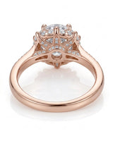 Yulisa – Eternal Flame Natural Round Diamond Halo Engagement Ring