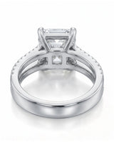 Lilah – Natural Emerald-Cut Diamond Split-Shank Engagement Ring