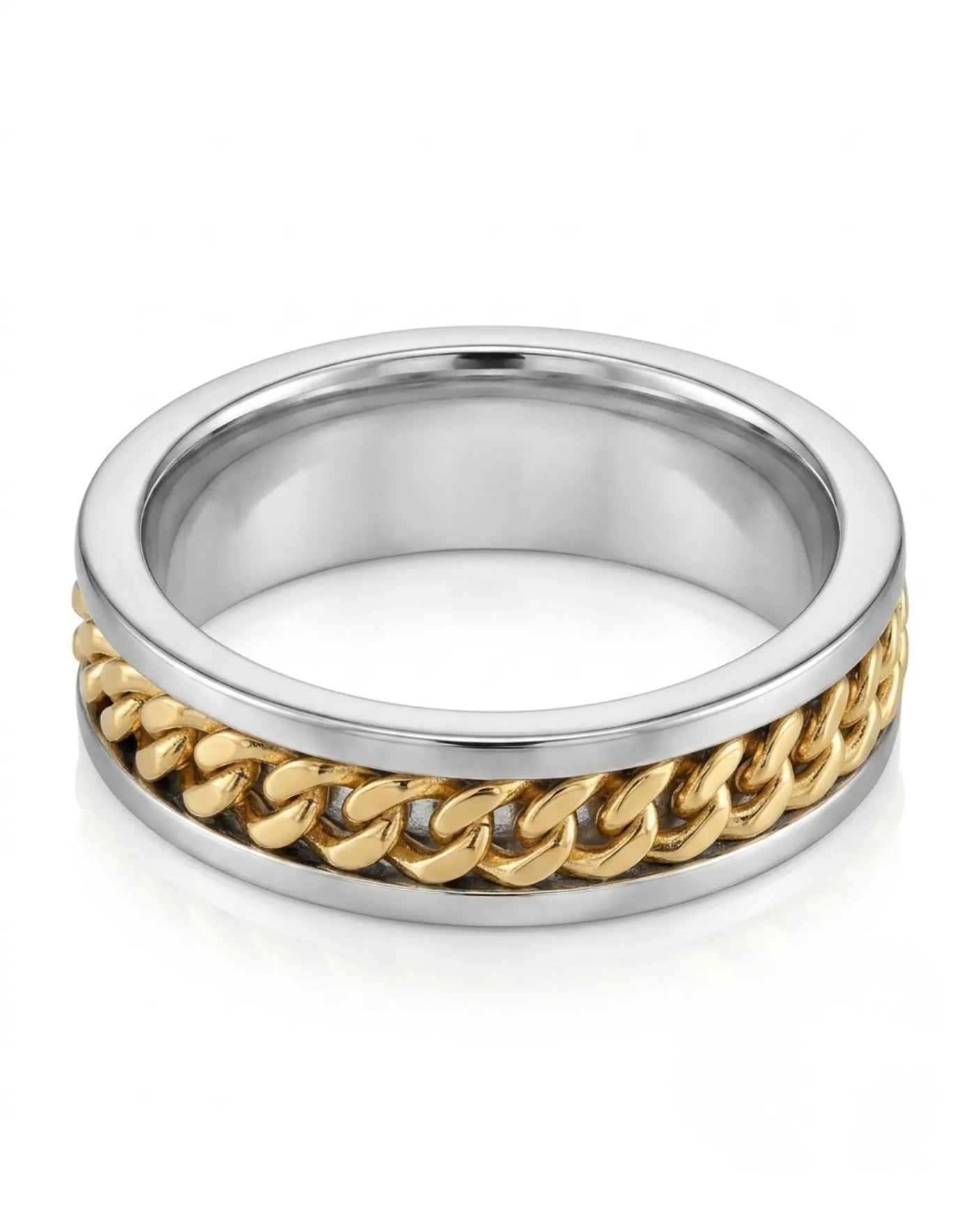 Vector Chain Wedding Band - 8mm