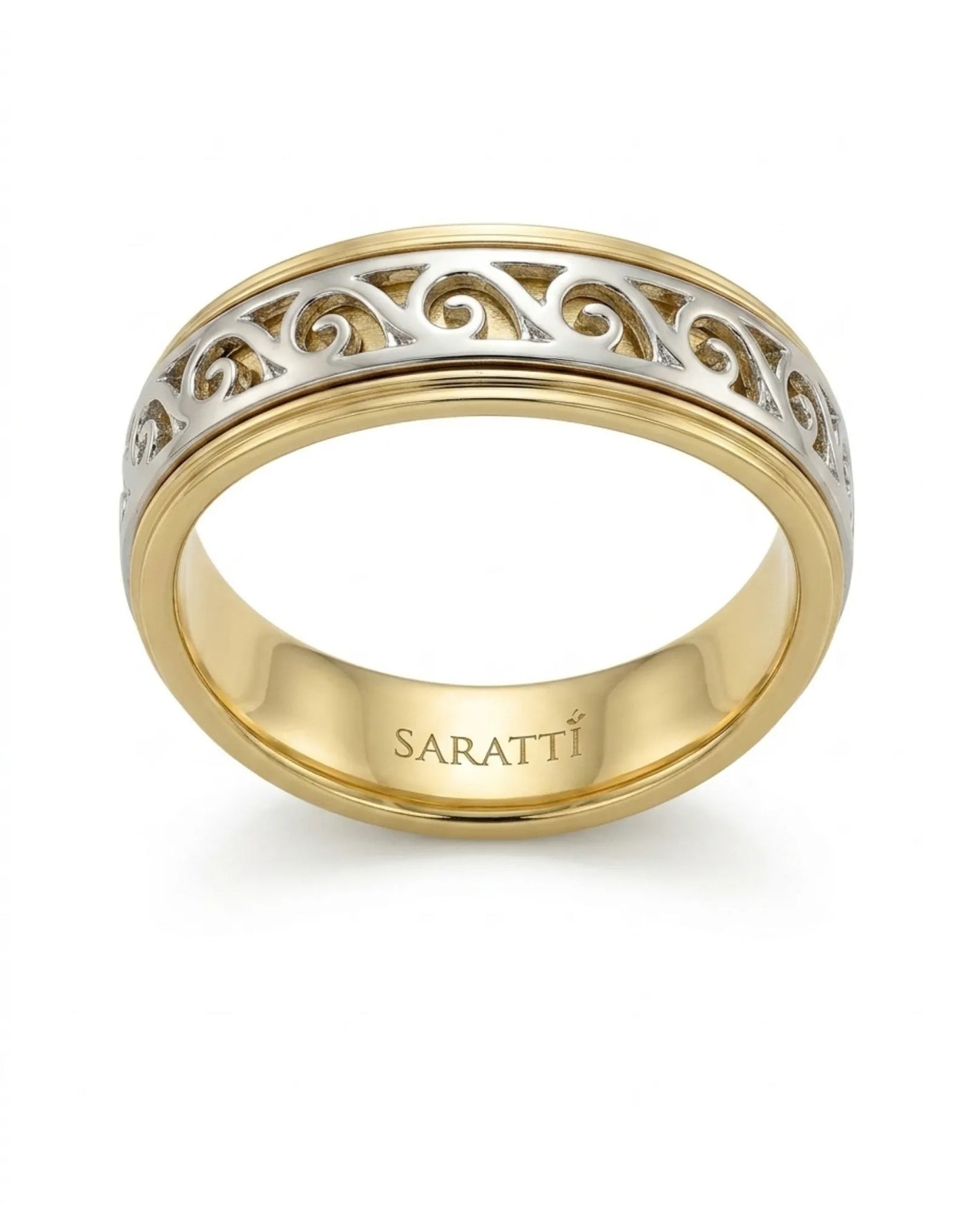 Aurelian Scroll Wedding Band