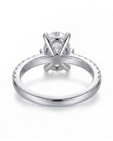 Jade – Natural Oval Diamond Six-Prong Pavé Engagement Ring