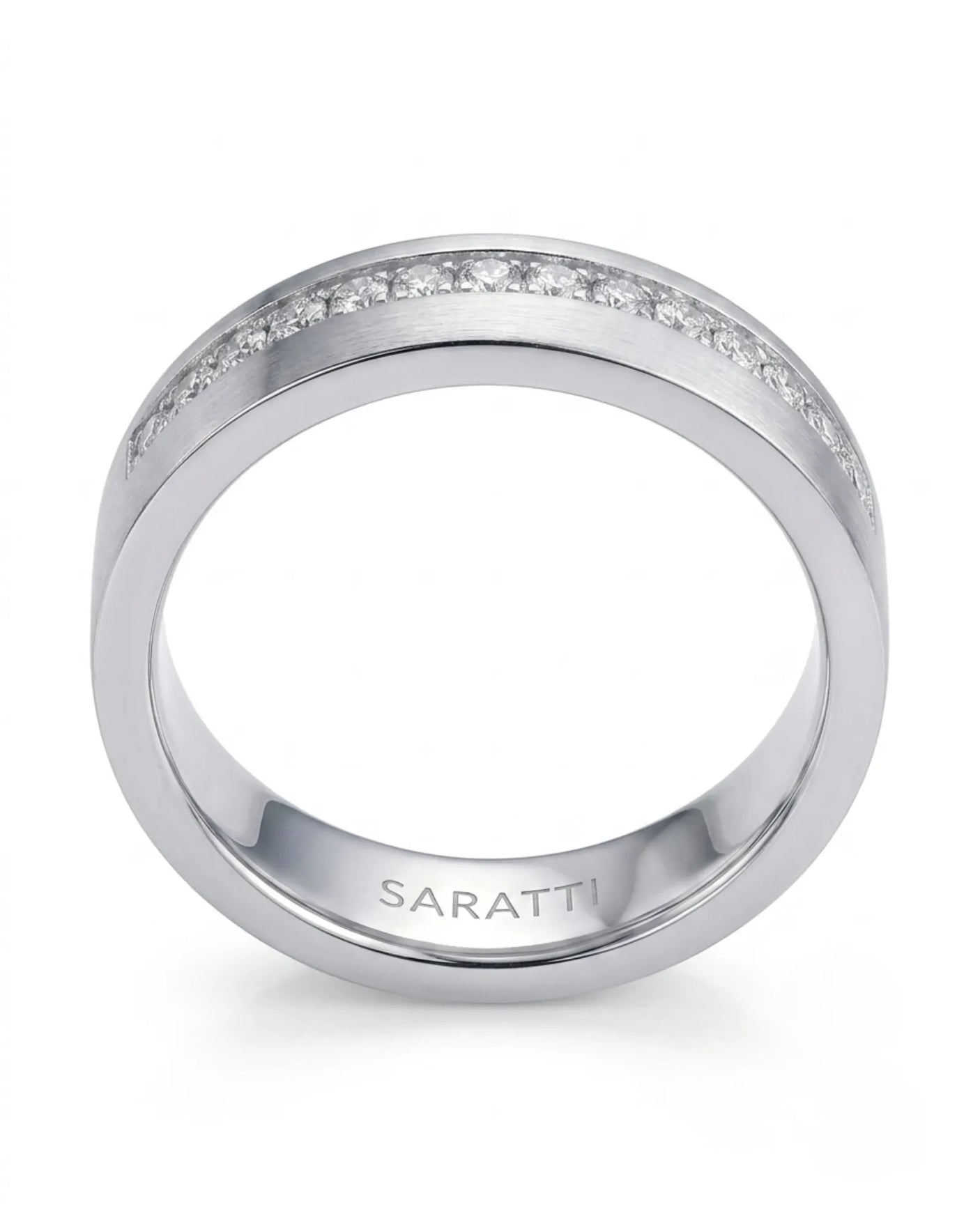 Axis Diamond Line Wedding Band