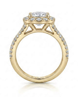Yumi – Lumina Crown Natural Round Diamond Halo Engagement Ring