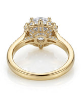 Yulisa – Eternal Flame Natural Round Diamond Halo Engagement Ring