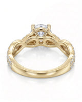 Donna – Natural Round Diamond Twisted-Shank Bridal Set