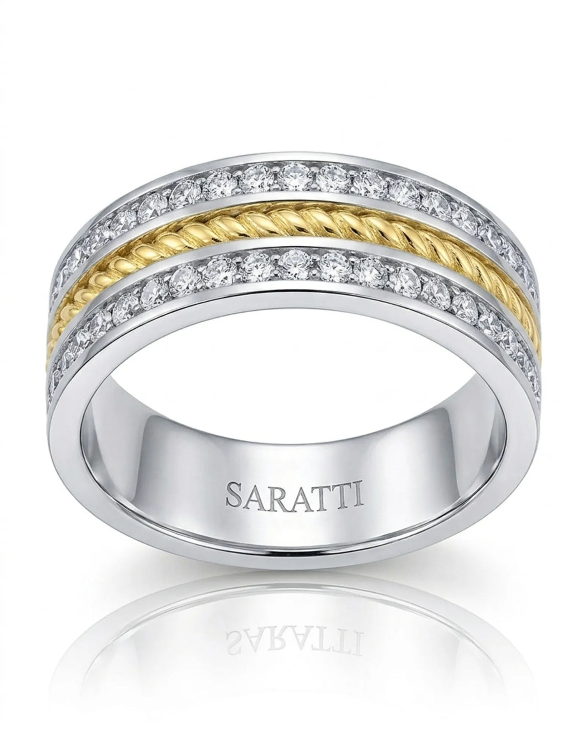 Aurelian Rope Diamond Wedding Band