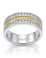 Aurelian Rope Diamond Wedding Band