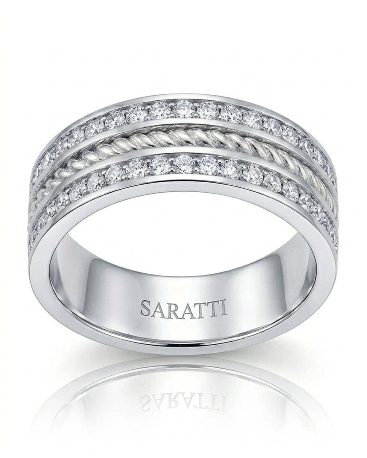 Aurelian Rope Diamond Wedding Band