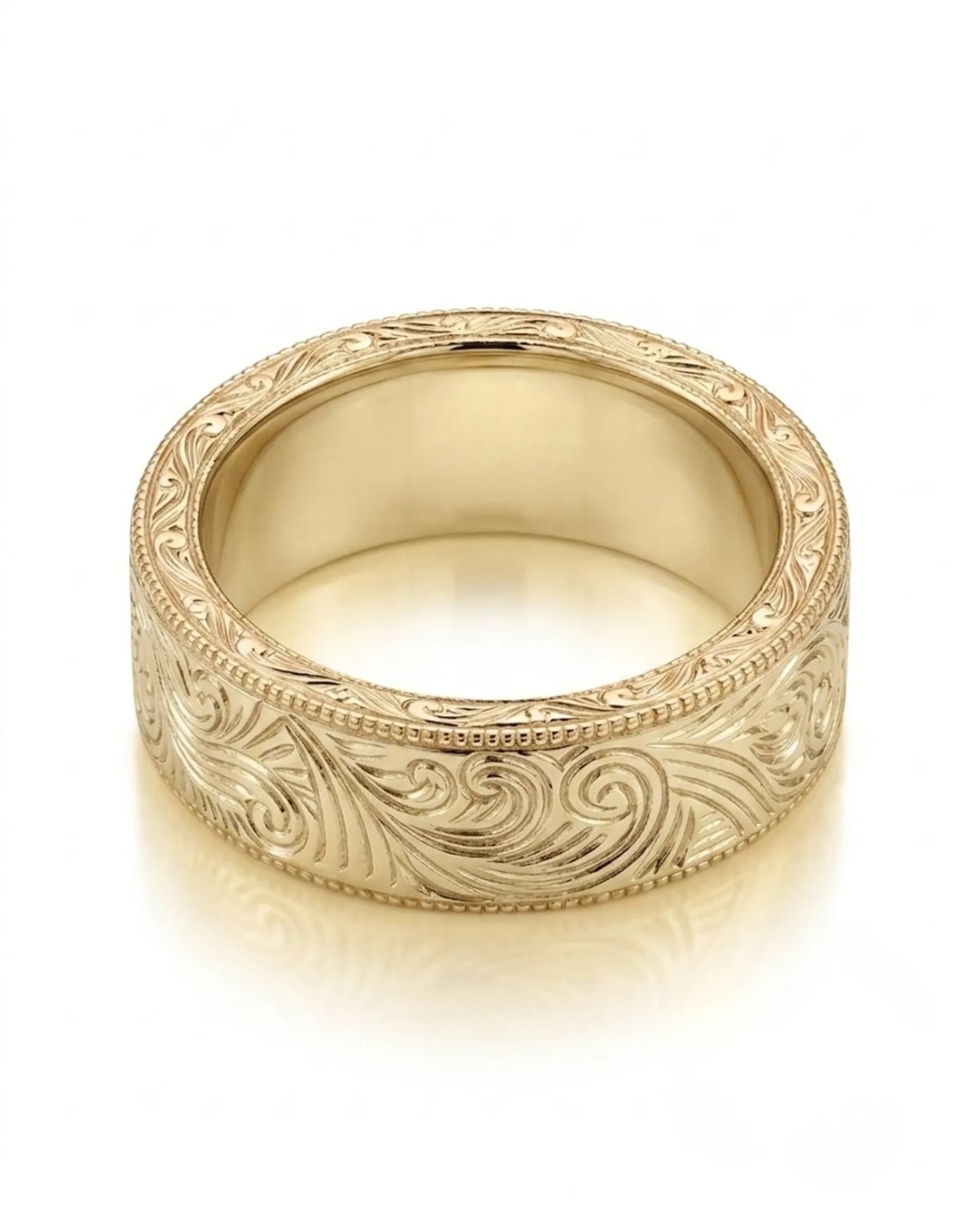 Vellum Aureus Art Nouveau Two Tone Men Ring